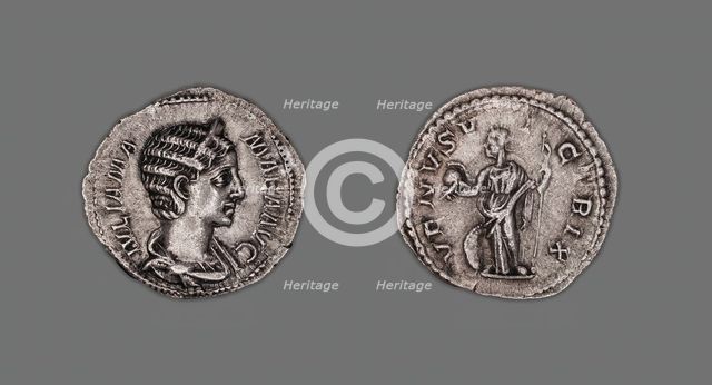 Denarius (Coin) Portraying Julia Mamaea, 231-235, issued by Severus Alexander. Creator: Unknown.