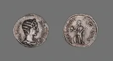 Denarius (Coin) Portraying Julia Mamaea, 231-235, issued by Severus Alexander. Creator: Unknown