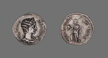 Denarius (Coin) Portraying Julia Mamaea, 231-235, issued by Severus Alexander. Creator: Unknown