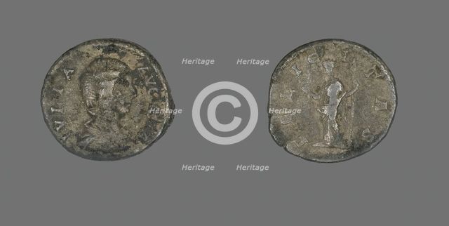 Denarius (Coin) Portraying Julia Domna, 193-217. Creator: Unknown.