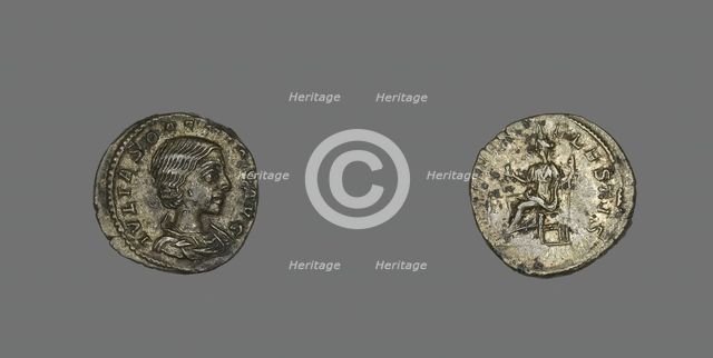 Denarius (Coin) Portraying Julia Soaemias, 218-219. Creator: Unknown.