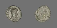 Denarius (Coin) Portraying Julia Soaemias, 218-222. Creator: Unknown