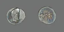 Denarius (Coin) Portraying King Tatius, about 89 BCE. Creator: Unknown
