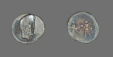 Denarius (Coin) Portraying King Tatius, about 89 BCE. Creator: Unknown