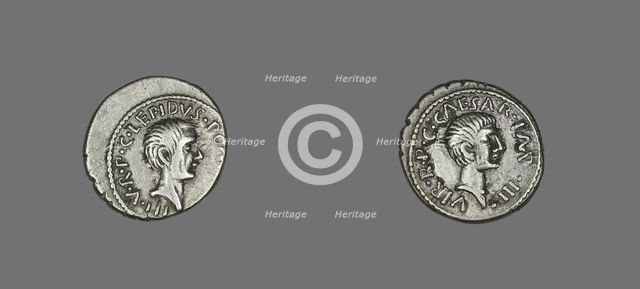 Denarius (Coin) Portraying Lepidus, 42 BCE. Creator: Unknown.