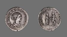 Denarius (Coin) Portraying Plautilla, 202-205, issued by Septimius Severus. Creator: Unknown