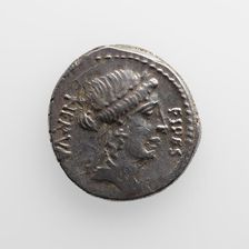 Denarius of Aulus Licinus Nerva, 47 B.C. Creator: Unknown