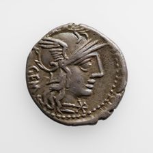 Denarius of M. Aburius Geminus, about 132 B.C. Creator: Unknown