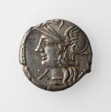 Denarius of M. Baebius Tampilus, about 137 B.C. Creator: Unknown
