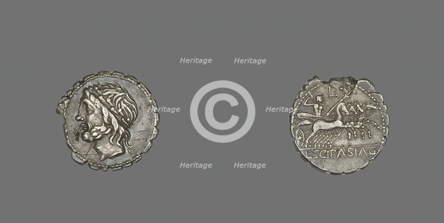 Denarius Serratus (Coin) Depicting the God Saturn, 106 BCE. Creator: Unknown.