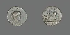 Denarius Serratus (Coin) Depicting the Goddess Diana, about 81 BCE. Creator: Unknown