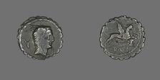 Denarius Serratus (Coin) Depicting the Goddess Juno Sospita, about 79 BCE. Creator: Unknown