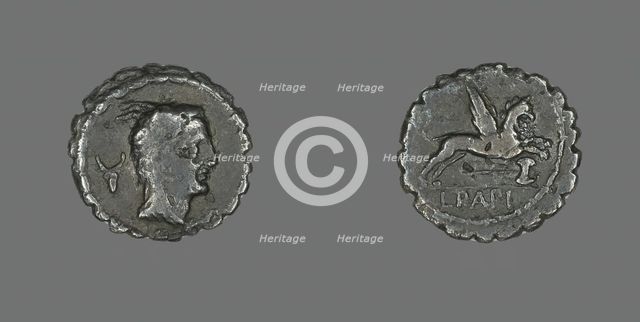 Denarius Serratus (Coin) Depicting the Goddess Juno Sospita, about 79 BCE. Creator: Unknown.