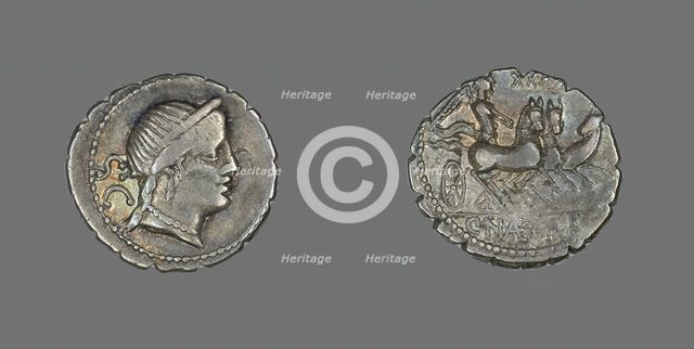 Denarius Serratus (Coin) Depicting the Goddess Venus, about 79 BCE. Creator: Unknown.