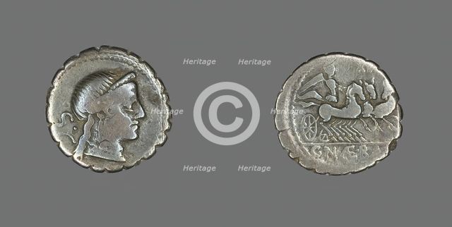 Denarius Serratus (Coin) Depicting the Goddess Venus, about 79 BCE. Creator: Unknown.