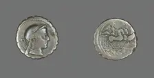Denarius Serratus (Coin) Depicting the Goddess Venus, about 79 BCE. Creator: Unknown