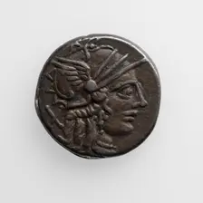 Denarius with C. Plutius, 121 B.C. Creator: Unknown