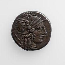 Denarius with C. Plutius, 121 B.C. Creator: Unknown