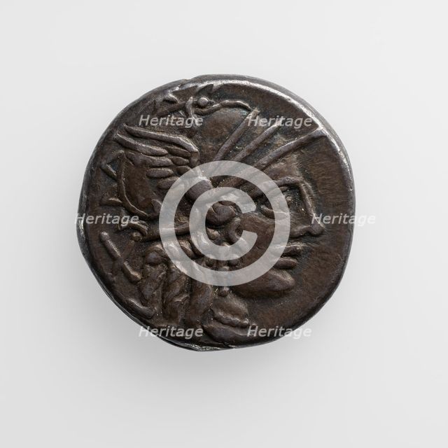 Denarius with C. Plutius, 121 B.C. Creator: Unknown.