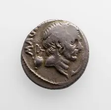 Denarius with Pompey, 48 B.C. Creator: Unknown