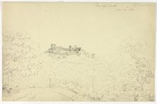 Denbigh Castle from Segroyt Dingle, 1816. Creator: George Fennel Robson