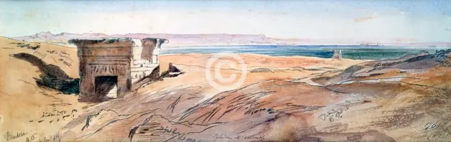 'Dendera', 1867. Artist: Edward Lear