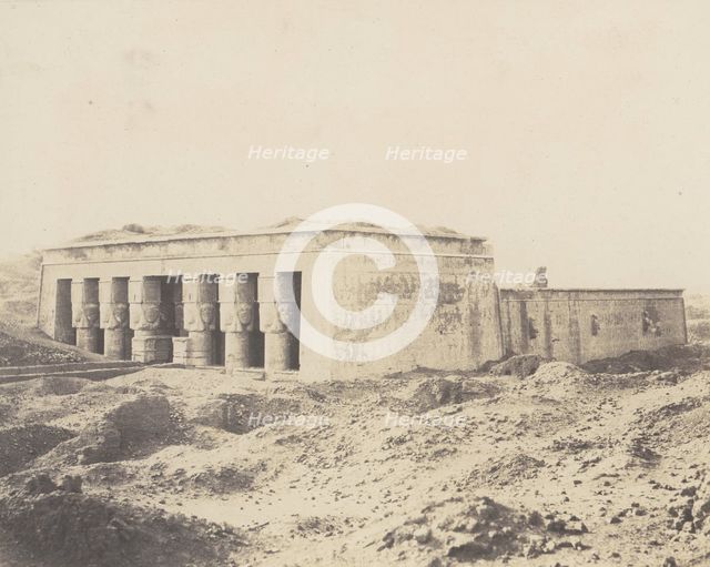 Dendérah (Tentyris), Temple d'Athôr - Vue Générale, 1851-52, printed 1853-54. Creator: Félix Teynard.
