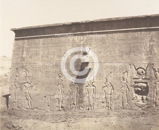 Dendérah (Tentyris), Temple d'Athôr - Face Postérieure, 1851-52, printed 1853-54. Creator: Félix Teynard.