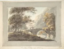 Denham Bridge upon the Tavy, 1780-1830. Creator: William Payne