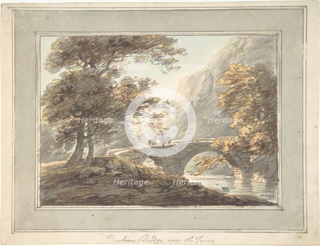 Denham Bridge upon the Tavy, 1780-1830. Creator: William Payne.