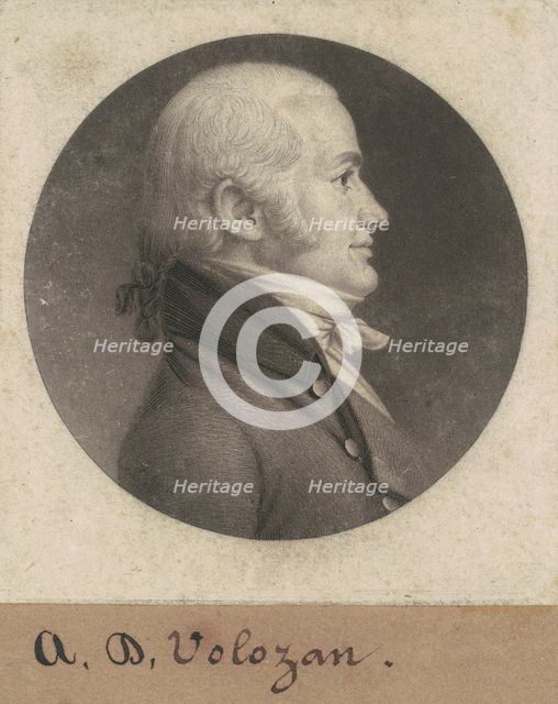 Denis A. Volozan, 1800. Creator: Charles Balthazar Julien Févret de Saint-Mémin.