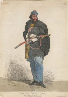 Denis Davydov (1784-1839), 1813. Artist: Anonymous