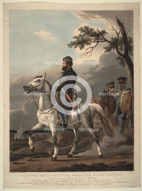 Denis Davydov (1784-1839), 1814. Artist: Orlowski (Orlovsky), Alexander Osipovich (1777-1832)