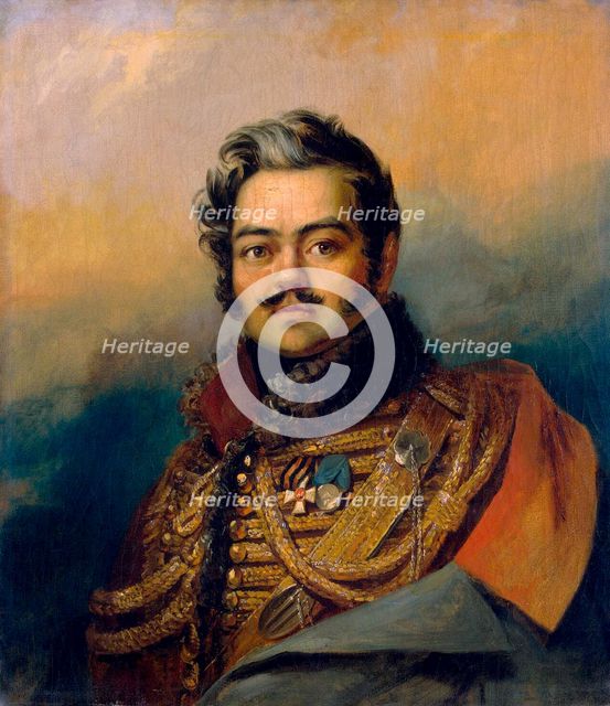 Denis Davydov, Russian soldier and poet, c1828.  Artist: George Dawe