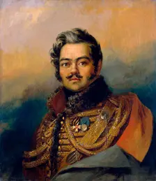 Denis Davydov, Russian soldier and poet, c1828. Artist: George Dawe