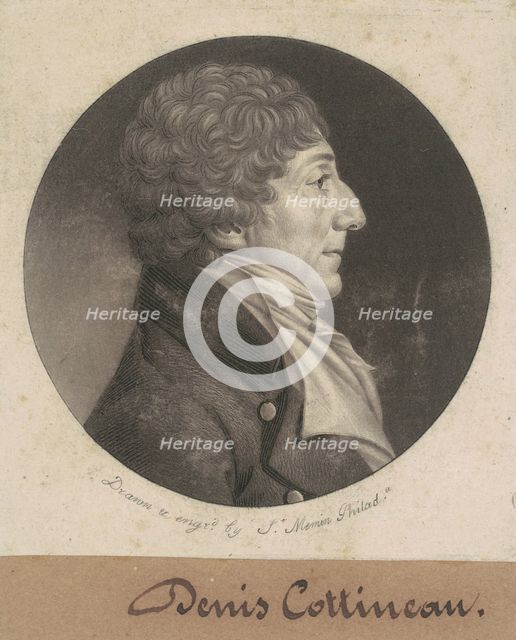Dennis Nicholas Cottineau, 1807. Creator: Charles Balthazar Julien Févret de Saint-Mémin.
