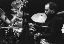 Dennis Chambers, North Sea Jazz Festival, Netherlands, 1989. Creator: Brian Foskett