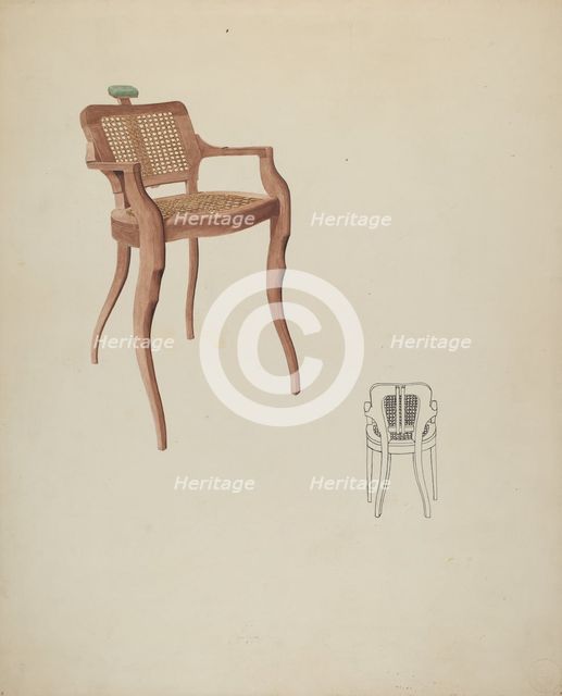 Dental Chair, c. 1937. Creator: Lucien Verbeke.
