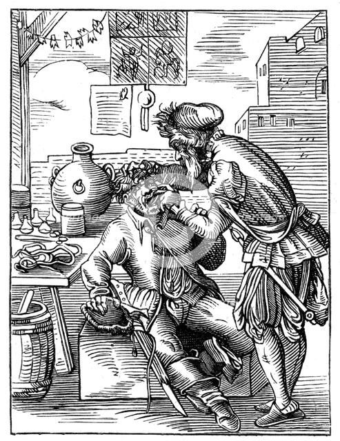 Dentist, 16th century (1849).Artist: Jost Amman