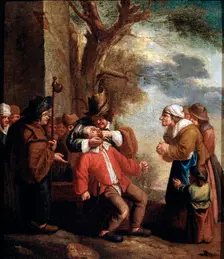 Dentist Pain (from the series The Five Senses'), 17th century. Artist: Andries Dirksz Both