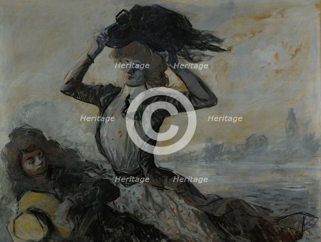 Départ, le coup de vent, c.1900. Creator: Jean Louis Forain.