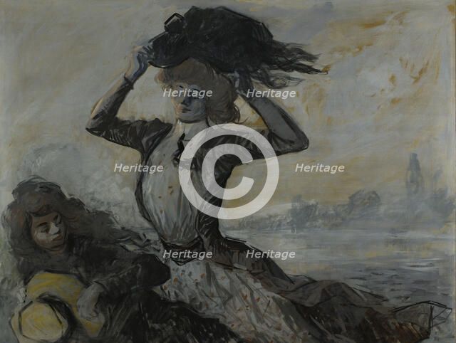 Départ, le coup de vent, c.1900. Creator: Jean Louis Forain.