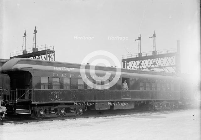 Department of Commerce - Bureau of Fisheries Railway Car; Interior, 1916. Creator: Harris & Ewing.