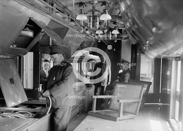 Department of Commerce - Bureau of Fisheries Railway Car; Interior, 1916. Creator: Harris & Ewing.