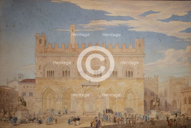 Department store in Piacenza, 1828. Creator: Friedrich Maximilian Hessemer.