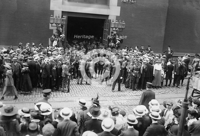 Departure -- 7th Regt, N.Y., between c1915 and c1920. Creator: Bain News Service.