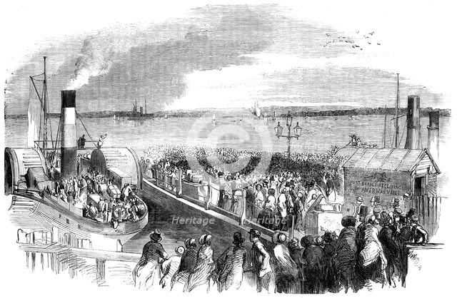Departure of Mdelle. Jenny Lind from Liverpool for America, 1850. Creator: Unknown.