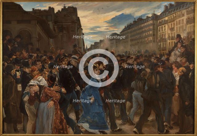 Departure of mobile units, in July 1870
, c1879. Creator: Unknown.