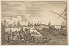 Departure of a galley at the Port of Livorno, from from Views of the port of Livorno ..., 1654-55. Creator: Stefano della Bella