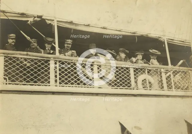 Departure of Baron de Rosen from Yokohama, c1904. Creator: Unknown.